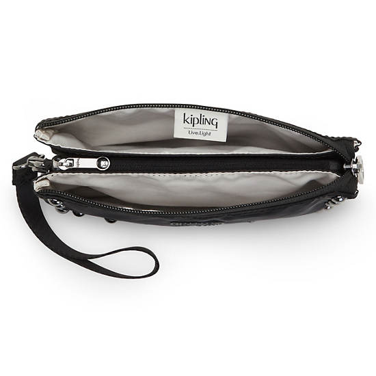 Kipling Creativity Extra Large Metallic Wristlet Vesker Svarte | NO 1151JP